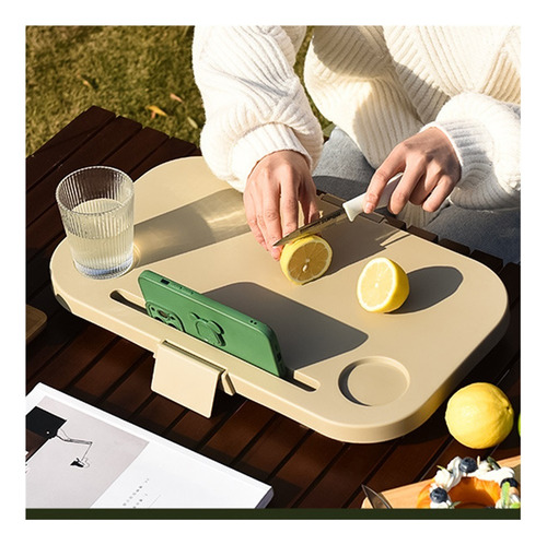 Cesta De Picnic Plegable Para Acampar Con Mesa Tipo Bandeja