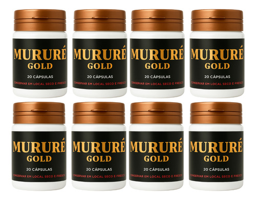 Mururé Gold Original 8 Frasco Suplemento Natural 100% Sem Sabor