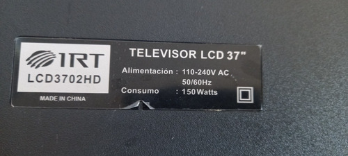 Televisor Lcd Irt 37  Lcd3702hd Desarme Venta Solo X Pieza