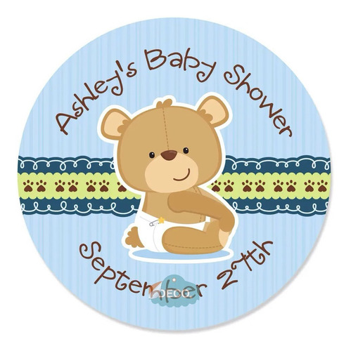 Stickers Para Baby Shower Adheribles 50 Pz 6cm