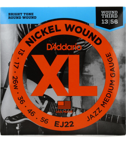 Encordado D'addario Guitarra Eléctrica Ej22 Cuerdas 0.13