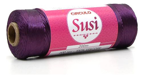 Linha Crochê Susi Circulo (100% Viscose) 200m 43g (tex200) Cor 6313 - Uva