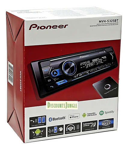 Autoestéreo Para Auto Pioneer Mvh S325 Con Usb Y Bluetooth