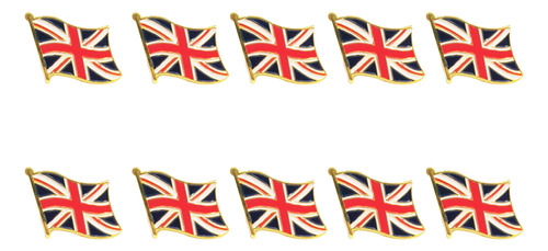 Broche Con La Bandera De Inglaterra, 10 Unidades, Planchas,