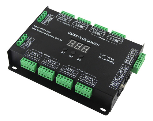 32 Canales 96a Rgbw Dmx 512 Controlador Decodificador Led At