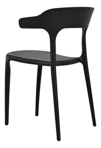 Set De 2 Sillas De Comedor Para Jardín Cardio Beat Liberty Negro Negro