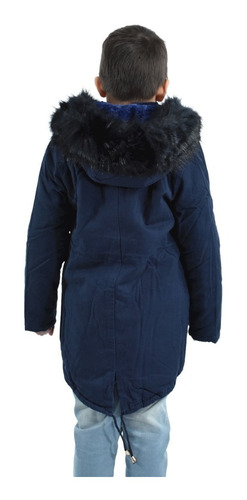 Imagen 5 de 8 de Campera Parka Nene Abrigada Capucha Invierno Con Piel 1281
