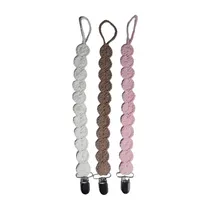 Comprar Portachupetes Tejidos A Crochet  X 3 Unid  Broche Madison 