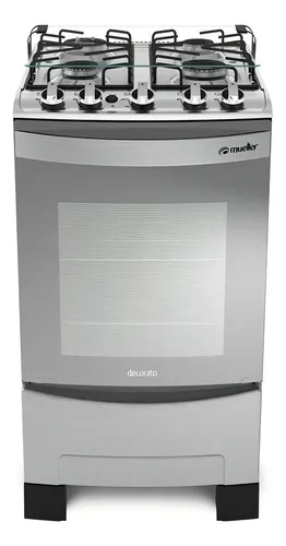 Cocina Mueller Decorato 4B color inox con puerta con visor 220V