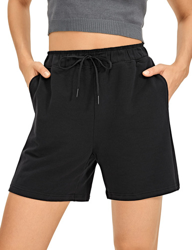 Crz Yoga Pantalon Corto Algodon Para Mujer Estilo Casual 6 
