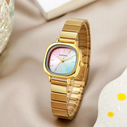 Relojes De Mujer Cuadrados Pequeños Con Cinturón De Acero A
