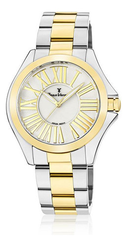Relógio Pulso Jean Vernier Feminino Aço Bicolor Jv01123