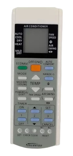 Control Remoto Para Mini Split Panasonic Modelo A75c4039