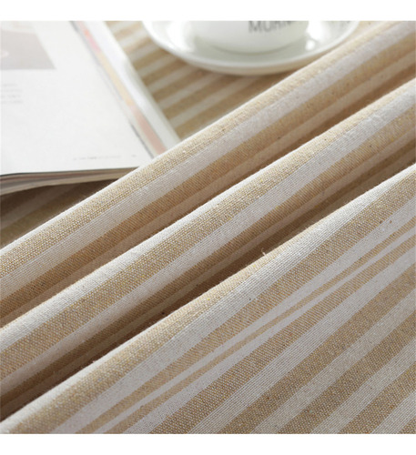 Mantel Redondo A Rayas Con Borla, Mantel De Comedor