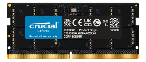 comprar Memória Ram Sodimm Cl42 Crucial De 32 Gb Ddr5 5200 Mhz