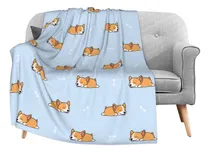 Comprar Fehuew Manta Suave Con Diseño De Corgi De Dibujos Animados,