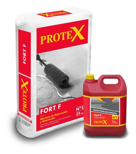 Protex Fort F Mortero Reparación Autonivelante Pisos X 30kg