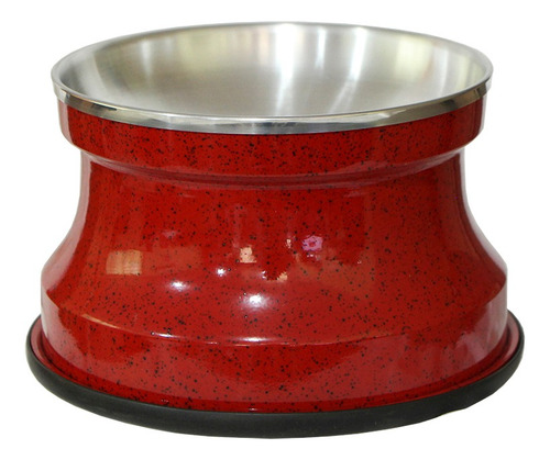 Imagem 2 de 3 de Comedouro Alto Gatos Alumínio Vermelho Gastrobel + Brinde