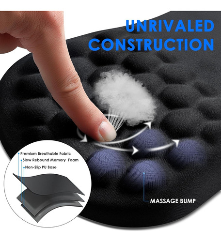 Mouse Pad, Mouse Pad Ergonômico Com Design De Massagem,