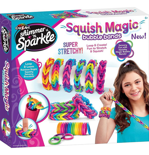 Shimmer N Sparkle Squish Magic Bubble Bands Loom Band Making