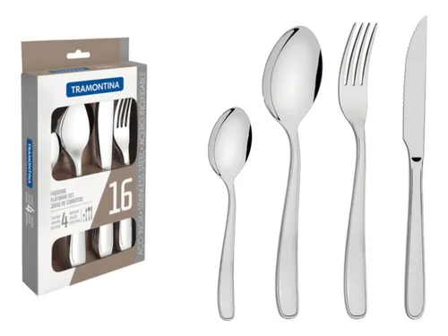 comprar Juego De Cubiertos 16 Piezas Maresias Tramontina Acero Inox