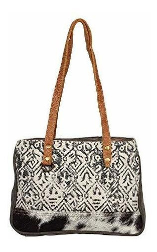 Myra Bag Spencer S1246 Bolsa De Lona Y Piel De Vaca