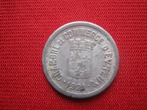 Francia 10 Centimes 1921 Evreux 