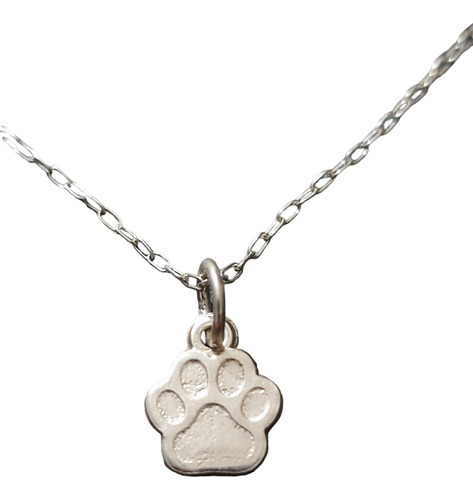 Cadena Collar Niña Niño Huella Perro Gato Plata 925 + Caja 