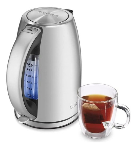 Hervidor eléctrico inalámbrico Cuisinart de acero inoxidable, 1,7 L