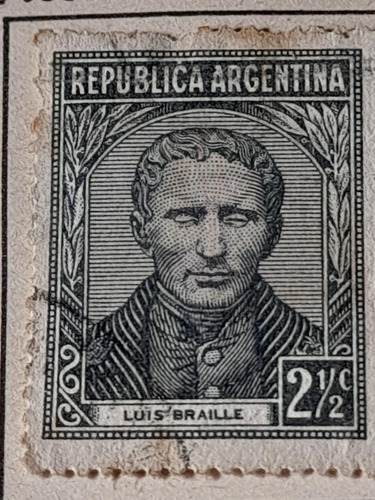 Estampilla Argentina Luis Braille 2 1/2c   047    (a3)