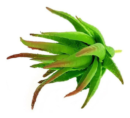 Suculenta Aloe Cacto Em Silicone Verde Mesclado