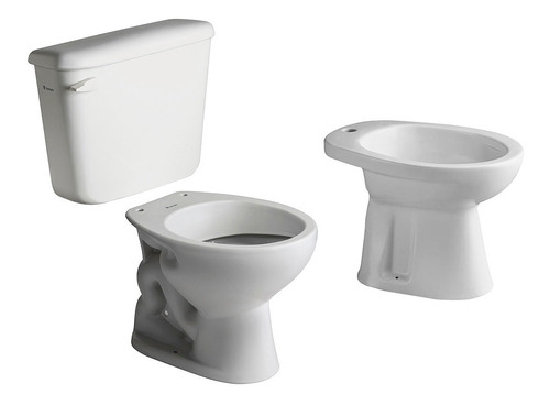 Baño Ferrum Andina Inodoro Corto Deposito + Bidet 1ag *