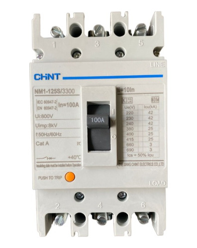 Interruptor Termomagnético Nm1-125s 100 Amperes 3 Polos
