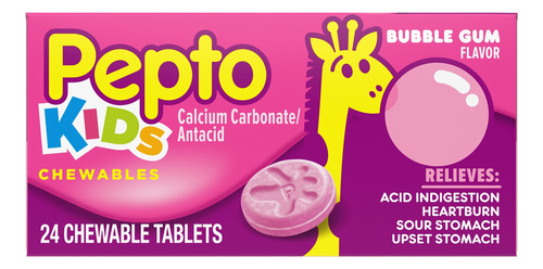 Pepto - Tabletas Masticables Con Sabor A Chicle Para Nios Pa