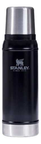Stanley Termo Clásico 750 ML con Tapón Cebador de acero inoxidable negro