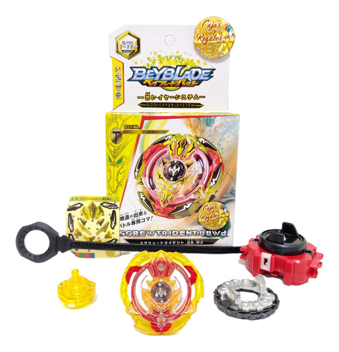 Beyblade Screwtrident Trompo Con Lanzador 