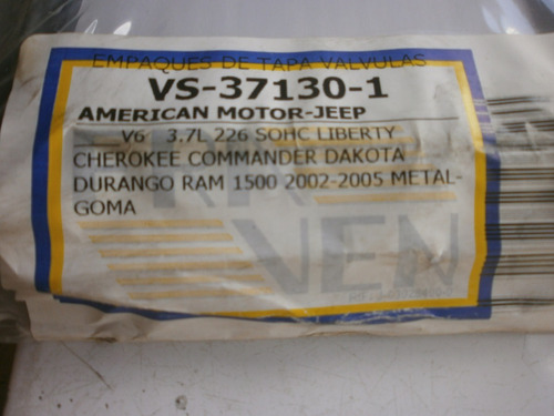 Empacadura T Valvulas De Cherokee Liberty 3.7 02-05 Go-metal