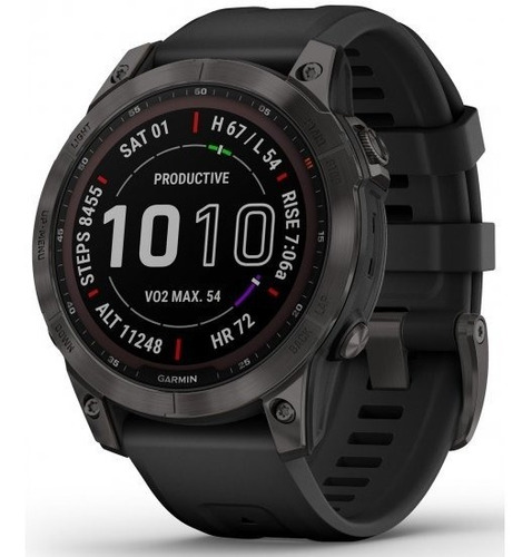 Garmin Fenix 7 Sapphire Solar, Carbon Gray Dlc Titanium 