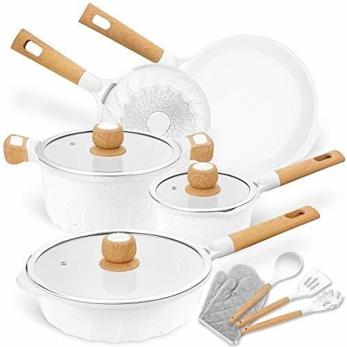 Batería De Cocina 13 Piezas Cooklover Blanco