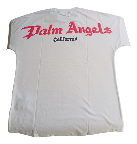 Playera De Hombre Palm Angels Beige Letras Impresas