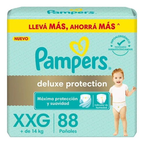 Combo Promo Pampers Deluxe Xxg 264 Ud ( 3 Paq De 88 )