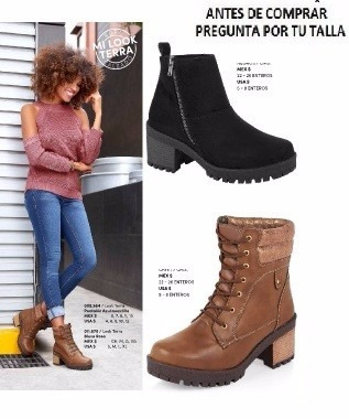 Botas 03194 Café Negro 192 Agujeta Tacón 7cm Plataforma 2-6 | Envío gratis