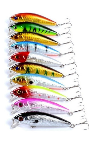 Pack 10 Señuelos Pesca Rapala 7.2cm Lenguado Corvina