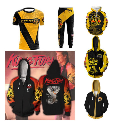 Chaqueta Con Capucha Karate Kid Cobra Kai Con Estampado 3d