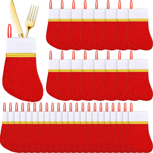 Umigy 150 Calcetines De Navidad Para Decoración De Mesa De C