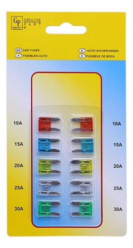 Fusible Enchufe Kit 10 Piezas Mini