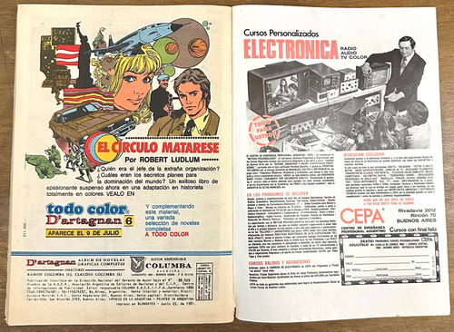 Revista Dartagnan Color Nro: 3 Completa De Colección Leer (Usado)