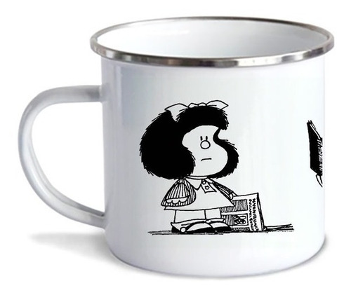 Taza Pocillo Mafalda 1 De Peltre (10oz=300ml)