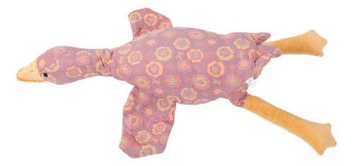 Almohada De Peluche De Ganso Con Estampado De Rosas, Suave