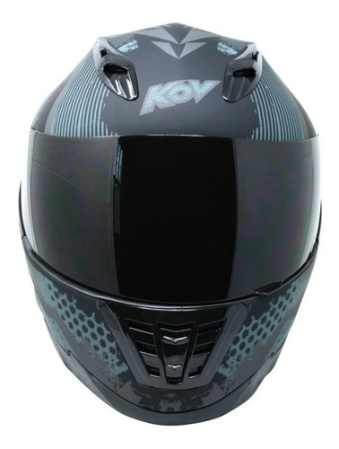 Casco para moto integral Kov Veneno  negro  match one talla XL 